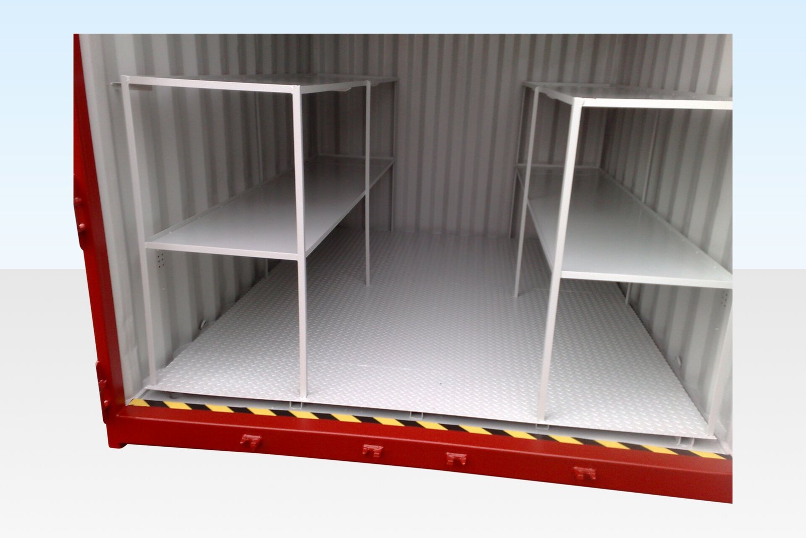 Conteneur magasin à plancher plat avec fosses de rétention – Image 4