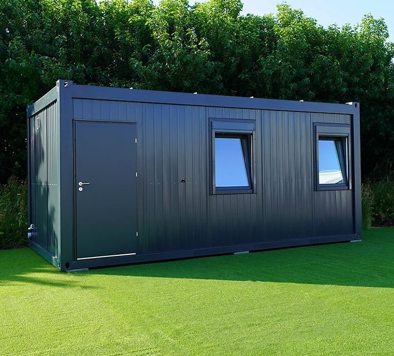 Conteneur Isolé de 6 x 3 mètres avec Toilettes et Cuisine RAL 7016 – Image 4