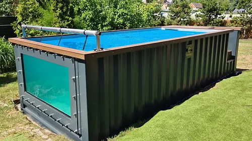 Piscine Conteneur Prête à l'Emploi de 6,2 mx 2,5 m avec Fenêtre de Piscine – Image 3