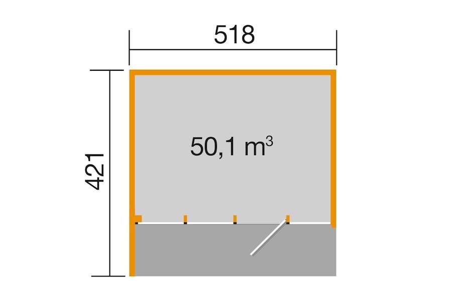Abri de jardin Weka Cubilis 4.0 avec éléments à lattes - 45 mm – Image 4