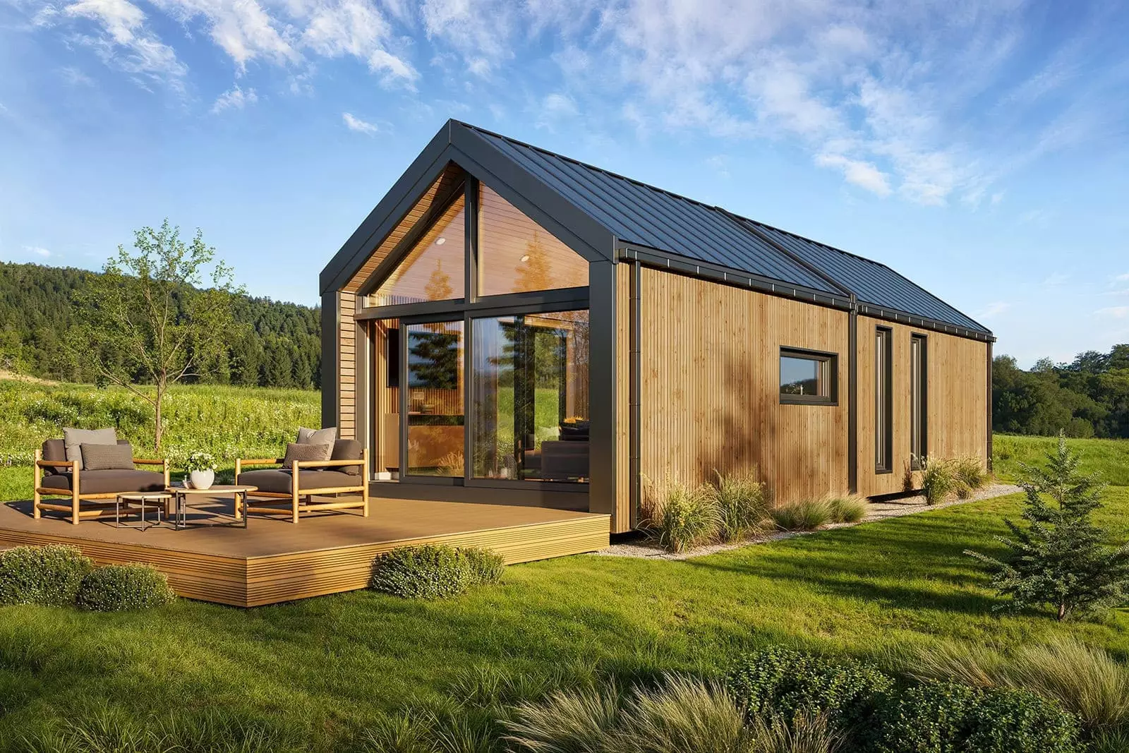 Maison mobile F3 avec 3 differentes variantes