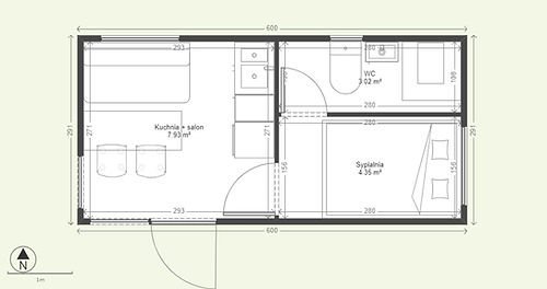 Conteneur maison sur roues avec salle de bain et cuisine 17 m² – Image 8