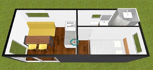 Conteneur maison sur roues avec salle de bain et cuisine 17 m² – Image 5