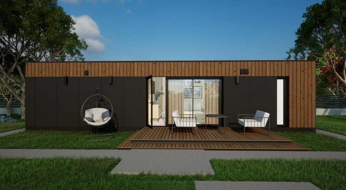 Maison modulaire en bois CLT – 32 m² habitables, 2 chambres, clé en main – Image 5