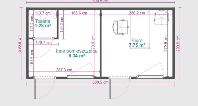 Conteneur social 17m2 + Bureau + Wc – Image 7