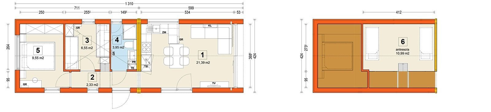 Maison mobile F3 avec 3 differentes variantes – Image 35