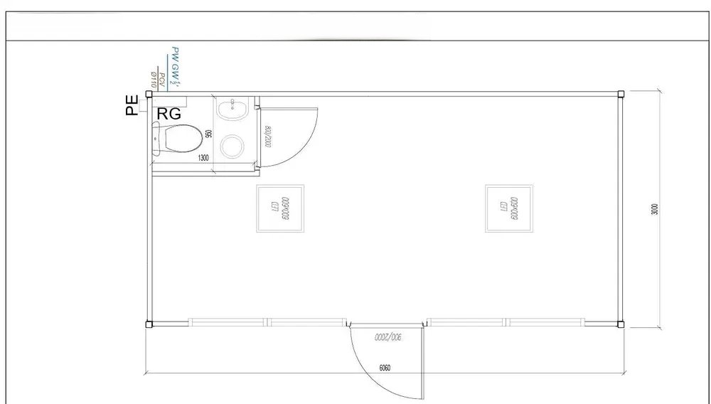 Conteneur bureau commercial 6 x 3 – Image 3