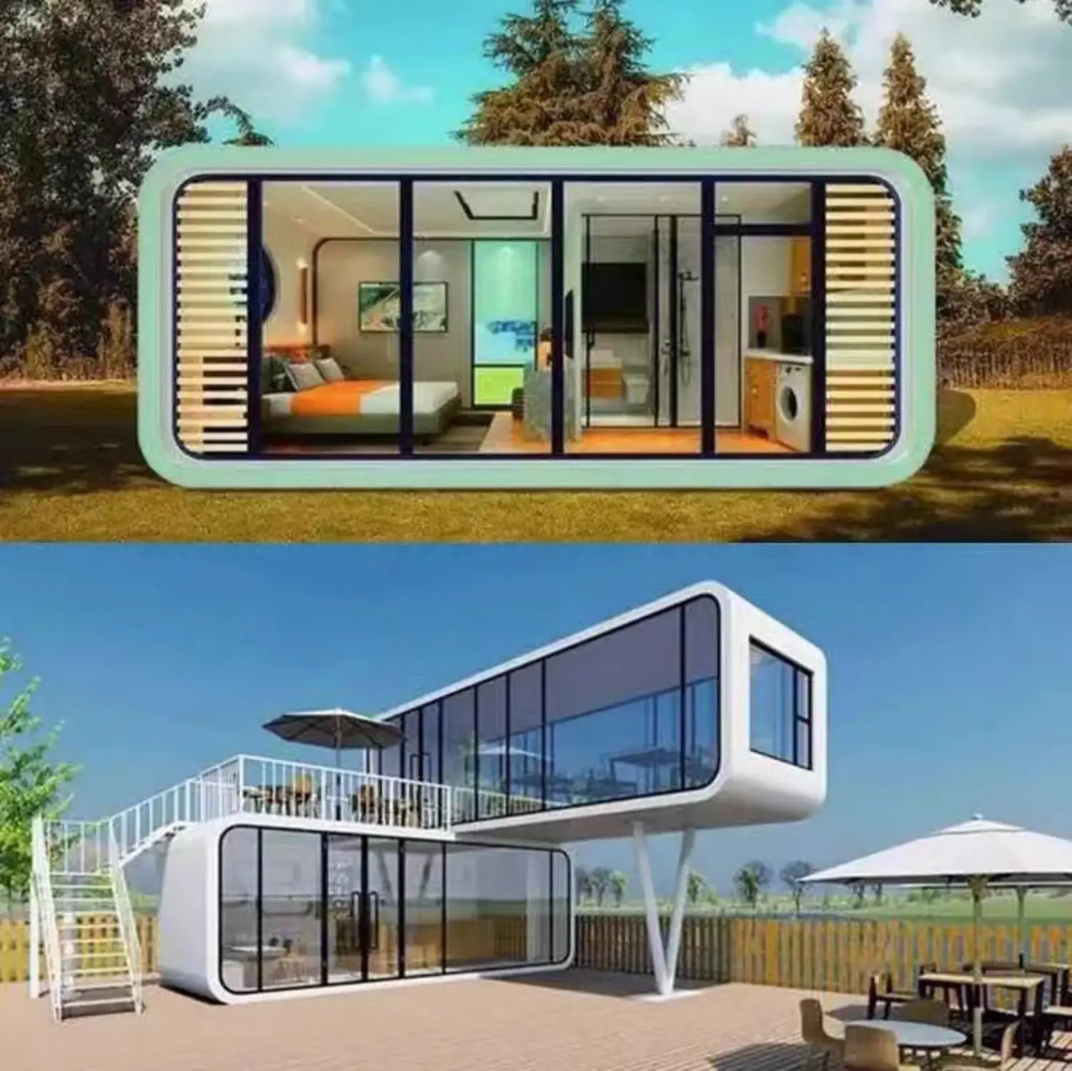 Cabane à pommes modulaire de luxe GT10,GT20